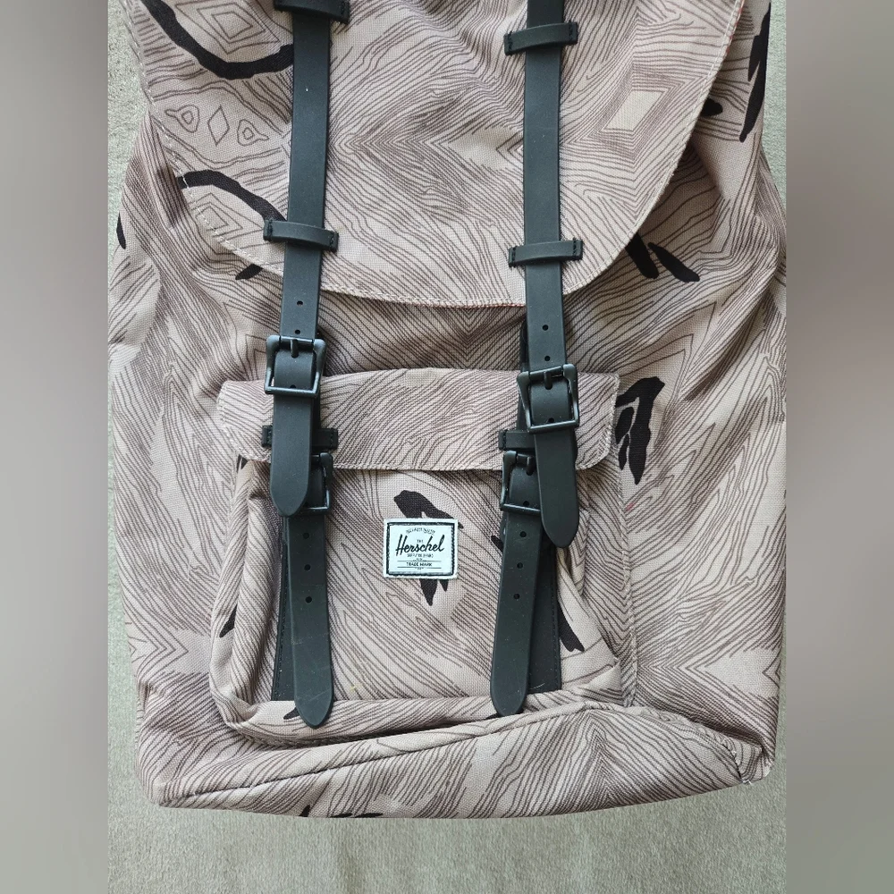 Herschel Supply Co. Tan Geo/Black Rubber Retreat Backpack